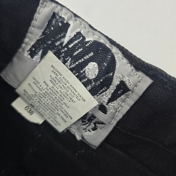 NO! Jeans Lined Shorts Black Denim Distressed Size Juniors 5/6 - Picture 3 of 8